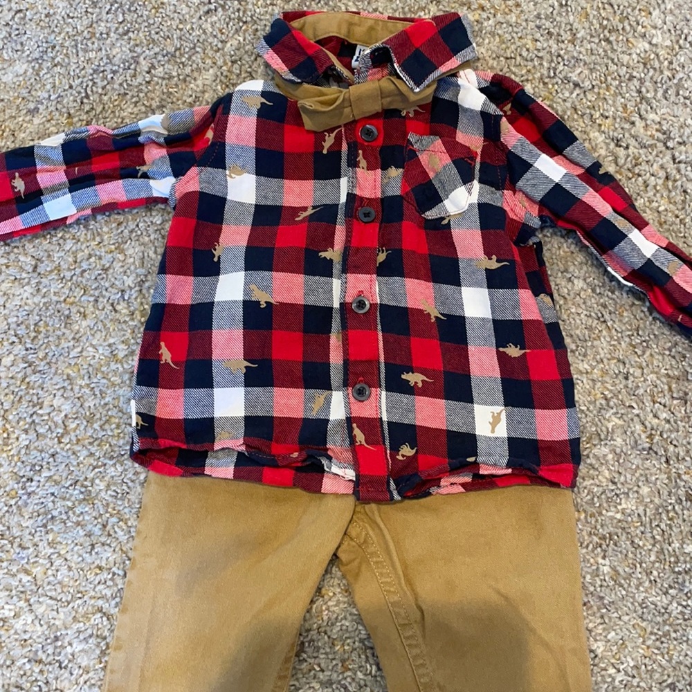 Matching flannel outfit